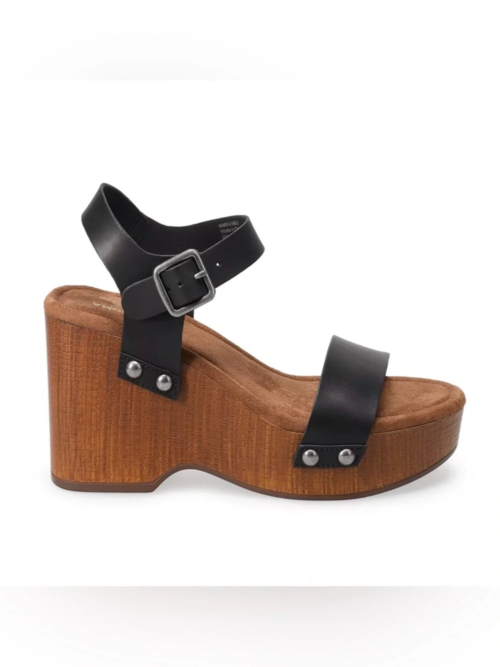 SONOMA GOODS FOR LIFE ORTHOLITE ECO STYLE FLORELLA BLACK WEDGE SANDALS 7.5